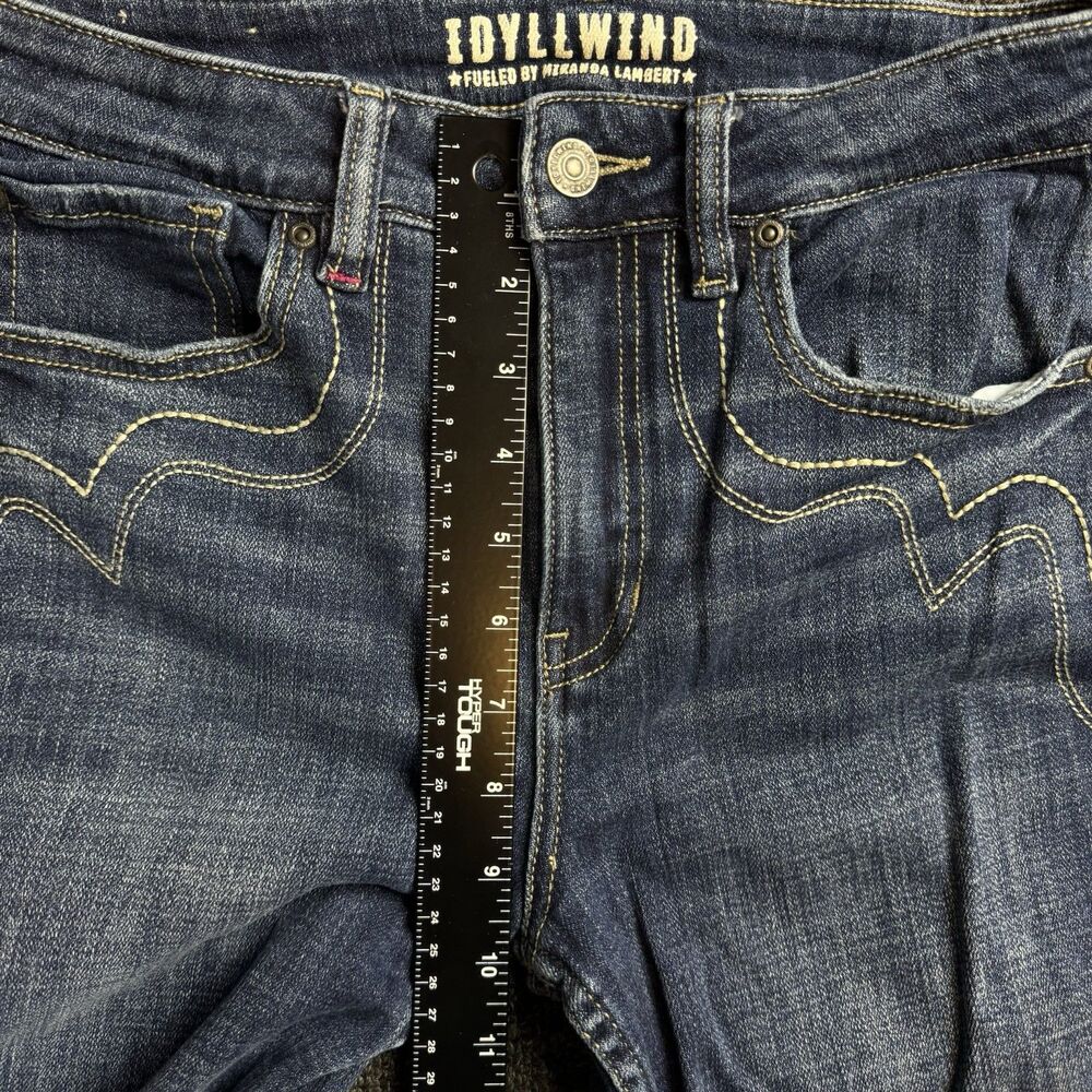Idyllwind Flared Jeans Womens Festival Boho Flare Blue Denim Western SZ 8Wx32L - Picture 7 of 13